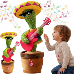 TAŃCZĄCY KAKTUS Z GITARĄ ZABAWKA ŚPIEWAJĄCA POWTARZAJĄCY SŁOWA I DLA DZIECI