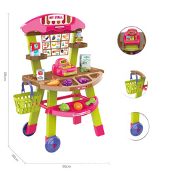 SKLEP Supermarket Stragan dla DZIECI Kasa sklepowa koszyk z zakupami