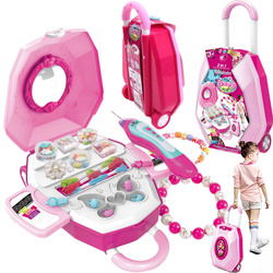 TOALETKA WALIZKA NA KÓŁKACH KUFEREK DLA DZIECI SPINKI DO WŁOSÓW NA PREZENT