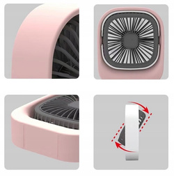 WIATRAK USB WENTYLATOR WIATRACZEK NA AKUMULATOR CICHY BIUROWY Z REGULACJA