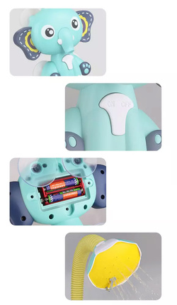 PRYSZNIC SŁOŃ ZABAWKA DO KĄPIELI DLA DZIECI ZABAWA W WANNIE FONTANNA WODY