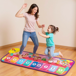 MATA MUZYCZNA ZWIERZĘTA DLA DZIECI DZIEWCZYNKI GRA ZABAWA TANECZNA RÓŻOWA