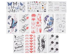 DUŻY ZESTAW DO TATUAŻY TATUAZE brokatowe zmywalne DLA DZIECI studio brokaty