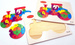 TRAKTOR Puzzle KLOCKI DREWNIANE dla dzieci LITERKI