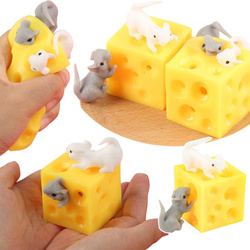 MYSZKI W SERZE CHOWĄJACE SIE MYSZKA GNIOTEK SER 2 figurki ANTYSTRESOWY