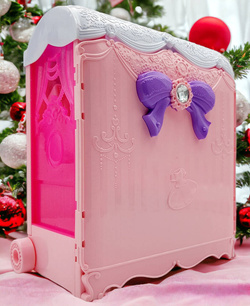 DOMEK DLA LALEK rozkładany otwierany DOMEK na kółkach WALIZKA Lalki LALKA