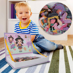 UKŁADANKA MAGNETYCZNA PUZZLE KREATYWNE UBIERANIE DZIEWCZYNKI UBIERANKA