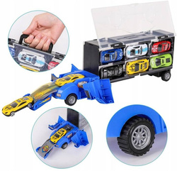 DUŻY TIR LAWETA CIĘŻARÓWKA Z WYRZUTNIĄ i 6 AUT