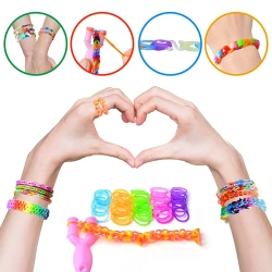 GUMKI DO ROBIENIA BRANSOLETEK ZESTAW KREATYWNY w kuferku AKCESORIA XXL