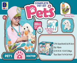 ZESTAW MAŁY DOKTOR LEKARZ WETERYNARZ PIESEK PIES ZABAWKA DLA DZIECI PREZENT