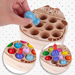 GRA DREWNIANA ŁOWIENIE RYBEK MAGNESY KOTEK + WĘDKI