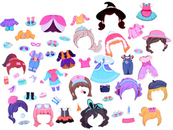 Książka układanka magnetyczna Lalka ubrania