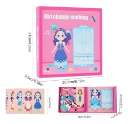 UKŁADANKA MAGNETYCZNA PUZZLE KREATYWNE UBIERANIE DZIEWCZYNKI UBIERANKA
