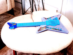 Gitara Elektryczna Dla Dzieci z Rockowymi Okularami i Mikrofonem GRA ŚWIECI