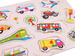 Puzzle drewniane POJAZDY układanka 12 ele ZA4720