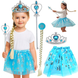 STRÓJ KSIĘŻNICZKI 4W1 WARKOCZ SPÓDNICZKA KORONA RÓŻDŻKA KOSTIUM