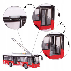 AUTOBUS TROLEJBUS ELEKTRYCZNY MIEJSKI ŚWIATŁA DŹWIĘKI OTWIERANE DRZWI