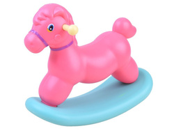 Urocza Lalka BOBAS KOŃ KONIK NA BIEGUNACH zestaw grzechotki z zabawkami