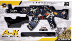 KARABIN PISTOLET AUTOMAT AK47 ZABAWKA NA KULKI NABOJE ŻELOWE WODNE LUNETA