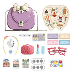 Torebka KUFEREK Zestaw PODRÓŻNICZKI Aparat 23 el. okulary opaska dla dzieci