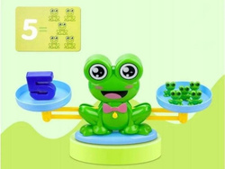 GRA EDUKACYJNA WAGA SZALKOWA ŻABA ŻABKI I KARTY NAUKA LICZENIA PRZEZ ZABAWĘ