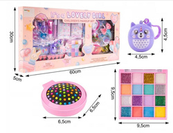 ZESTAW KOSMETYKÓW DO MAKIJAŻU I MANICURE NAKLEJKI NA PAZNOKCIE DLA DZIECI