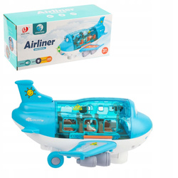 OTWIERANY Samolot pasażerski INTERAKTYWNY + Figurki DŹWIĘK ŚWIATŁO I NAPĘD