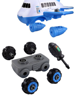 DUZY OTWIERANY SAMOLOT POLICJA do rozkręcania ze zjeżdżalnia dla 4 auta