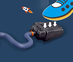 WYRZUTNIA PISTOLET rakiet piankowych z POMPKA ZESTAW 2w1 Zabawka DLA DZIECI