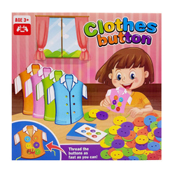 Gra GUZIKI do NAUKI szycia UBRANIA z KARTAMI ZESTAW DO NAUKA GUZIKÓW