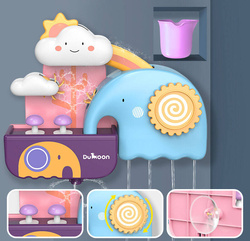 Fontanna do wody kąpieli zabawka dla dzieci kranik słonik młynek wodny słoń