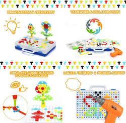 KLOCKI KONSTRUKCYJNE wkrętarka śrubki ZESTAW 3D