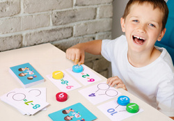 GRA Z KARTAMI DO NAUKI LICZENIA DODAWANIE ODEJMOWANIE DLA DZIECI MONTESSORI