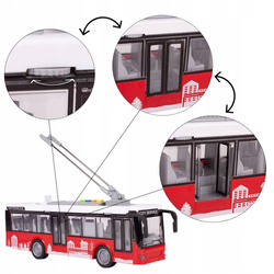 AUTOBUS TROLEJBUS ELEKTRYCZNY MIEJSKI ŚWIATŁA DŹWIĘKI OTWIERANE DRZWI