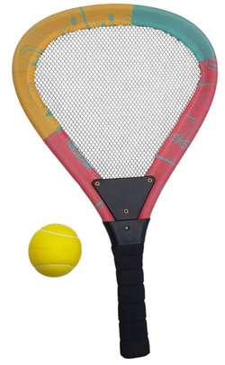 ZESTAW DO GRY W BADMINTON z miękką piłką i lotką Plażowe paletki rakietki