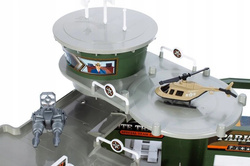 BAZA WOJSKOWA LOTNISKO Z SAMOLOTEM I POJAZDAMI WIEŻA KONTROLNA WOJSKO AUTA