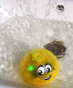 PŁYWAJĄCA FONTANNA DO KĄPIELI WANNY KULA LED ZABAWKA ŁAZIENKOWA DLA DZIECI