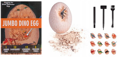 SKAMIELINA JUMBO JAJKO DINOZAURA Z 12 FIGURKAMI WYKOPALISKA MAŁY ARCHEOLOG