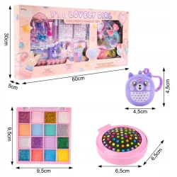 ZESTAW KOSMETYKÓW DO MAKIJAŻU I MANICURE NAKLEJKI NA PAZNOKCIE DLA DZIECI