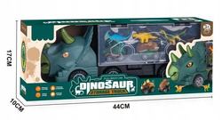 Duża Laweta Tir z Napędem Walizka Auta Dinozaury