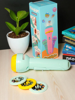 RĘCZNY PROJEKTOR RZUTNIK DO POKAZ SLAJDÓW ZDJĘĆ ZABAWKA DLA DZIECI LATARKA