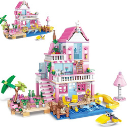 KLOCKI WILLA DLA LALEK ZESTAW KLOCKÓW RÓŻOWY DOMEK DZIEWCZYNKI NA PREZENT