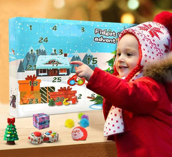 KALENDARZ ADWENTOWY DLA DZIECI Z GNIOTKAMI ZABAWKI FIDGET PREZENT NA ŚWIĘTA