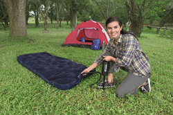 MATERAC DMUCHANY ŁÓŻKO DMUCHANE DO SPANIA DOMU WELUR TURYSTYCZNY POD NAMIOT