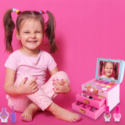 ZESTAW KOSMETYKÓW DO MAKIJAŻU W KUFERKU DLA DZIECI KOSMETYKI DZIEWCZYNKI