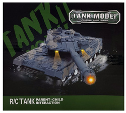 CZOŁG ZDALNIE STEROWANY NA PILOTA ZABAWKA DLA DZIECI MILITARNA LED STRZELA