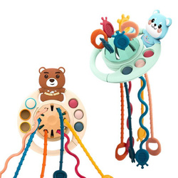 Zabawka Sensoryczna Ośmiornica Pop It MONTESSORI Gryzak dla NIEMOWLĄT MIŚ