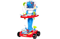 ZESTAW DO REANIMACJI WÓZEK MAŁY LEKARZ EKG AKCESORIA DO ZABAWY DLA DZIECI