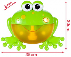 ŻABA DO ROBIENIA PIANY DO KĄPIELI WANNY WODY MELODIA DLA DZIECI ZIELONA
