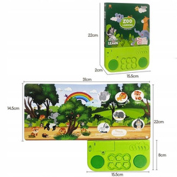 KSIĄŻKA Z dźwiękami Zwierzęta Z ZOO KSIĄŻECZKA DO NAUKI ANGIELSKIEGO NAUKA